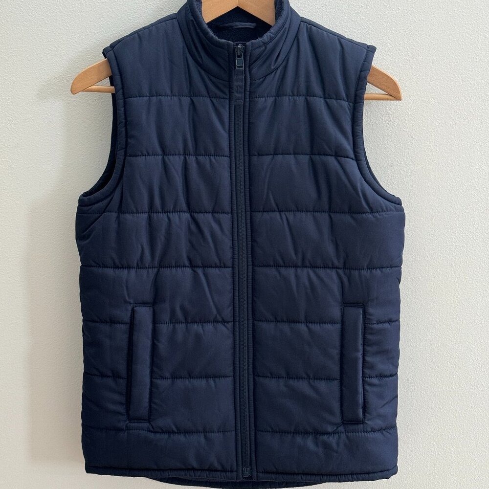 The Children's Place Boys Zip Up Puffer Vest - Size L/G (10-12) - Navy